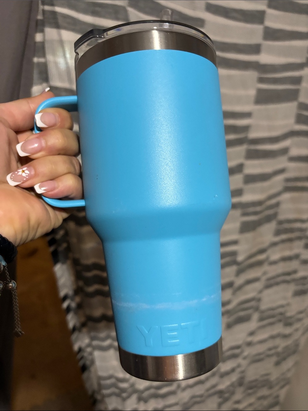 Yeti Sky Blue Insulated Tumbler with Handle